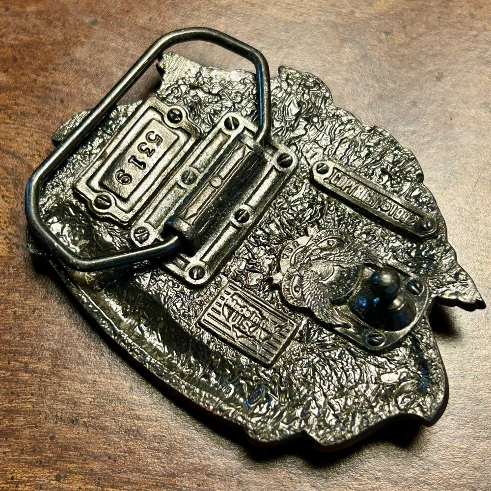 Ohio Buckeye State Eagle 1992 Belt Buckle
